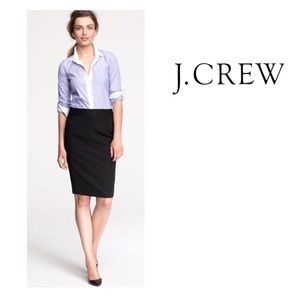 NWT J Crew The Pencil Skirt in Double Serge Wool 6